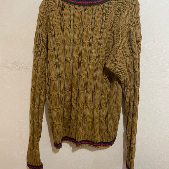 Large vintage cotton v neck sweater. Twickers by Kenneth Gordon. - Picture 3 of 3